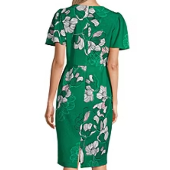 Green Liz Claiborne Short Sleeve Sheath Dress in Size 12 - Picture 4 of 12